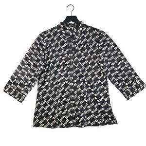 Jim Thompson Womens 100% Linen Button Shirt Sz 12 Dragonflies Print Artsy Thai